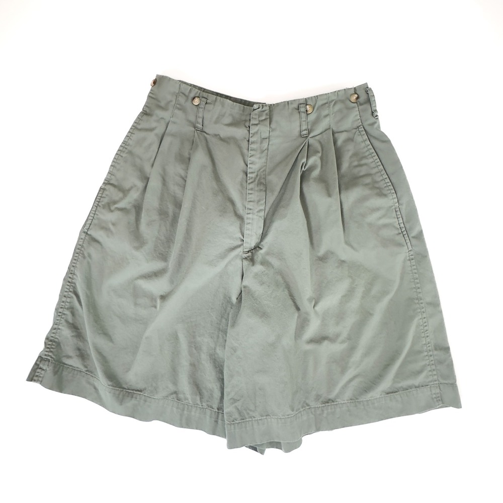 Vintage 80s/90's‎ Banana Republic Safari & Travel Green Pleated Cotton Shorts 12
